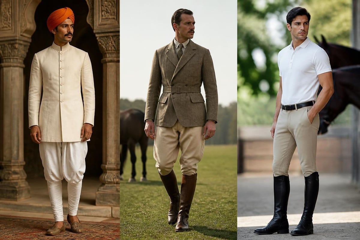 Evolution of jodhpurs from Indian court dress