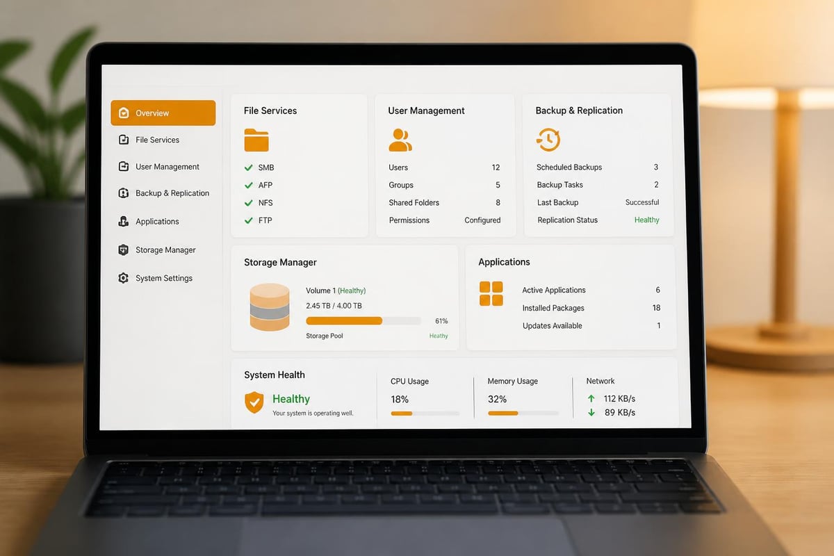 DiskStation Manager interface