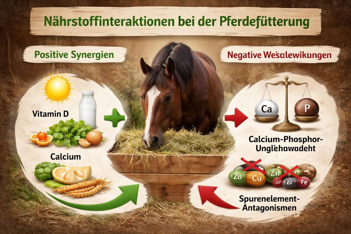 Wechselwirkungen zwischen Nährstoffen beim Pferd