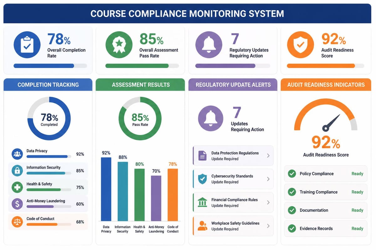 Compliance monitoring dashboard
