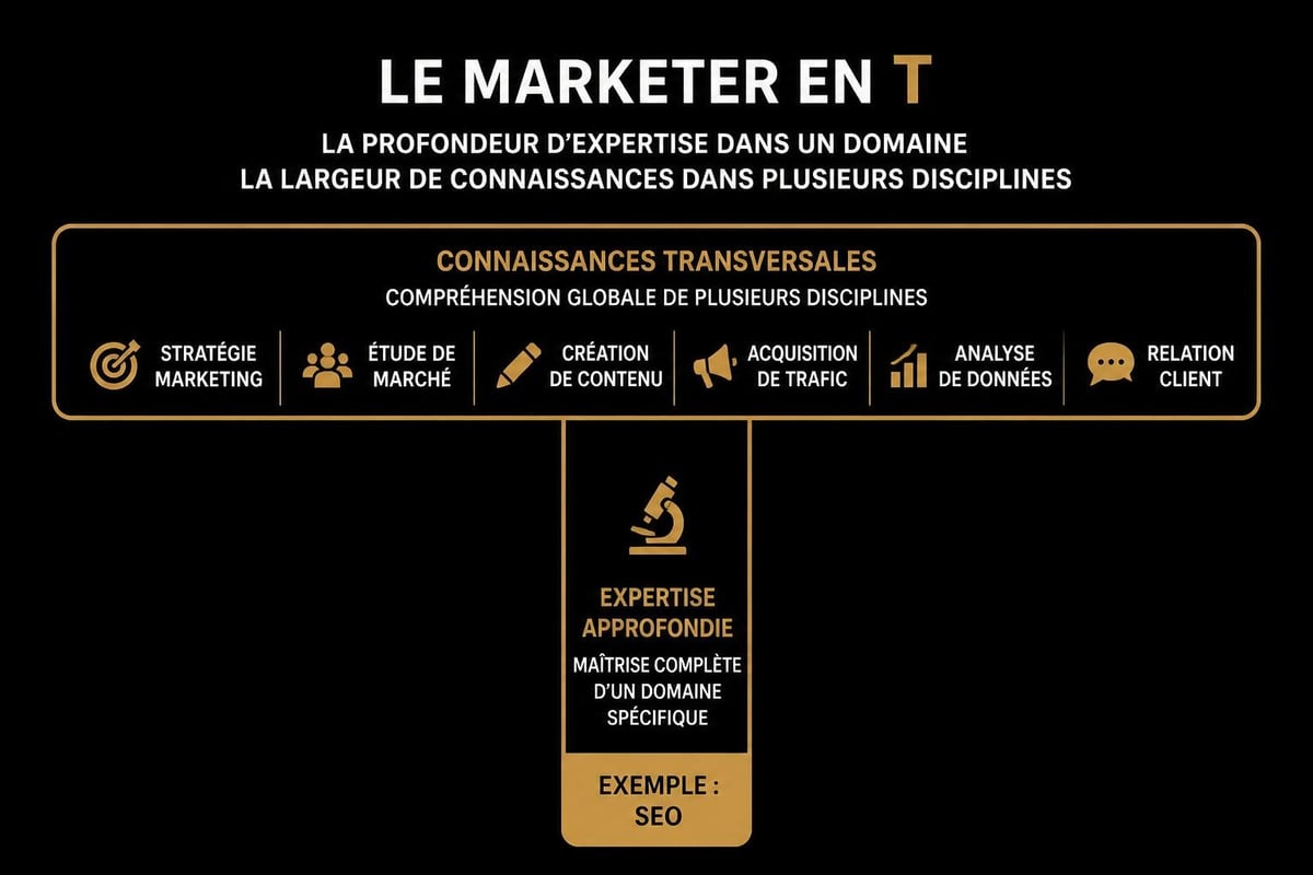 Métier dans le marketing : guide complet 2026 2 Marketing skills framework