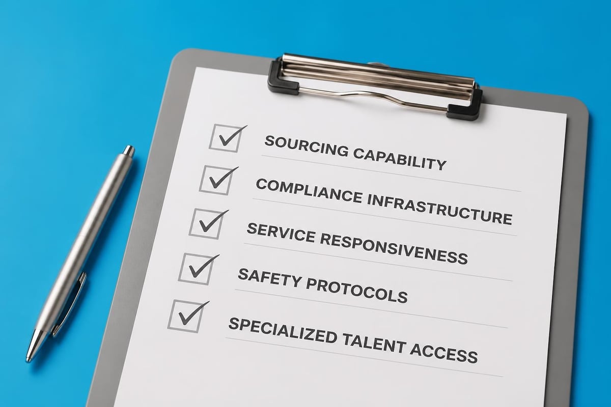 Staffing vendor due diligence checklist