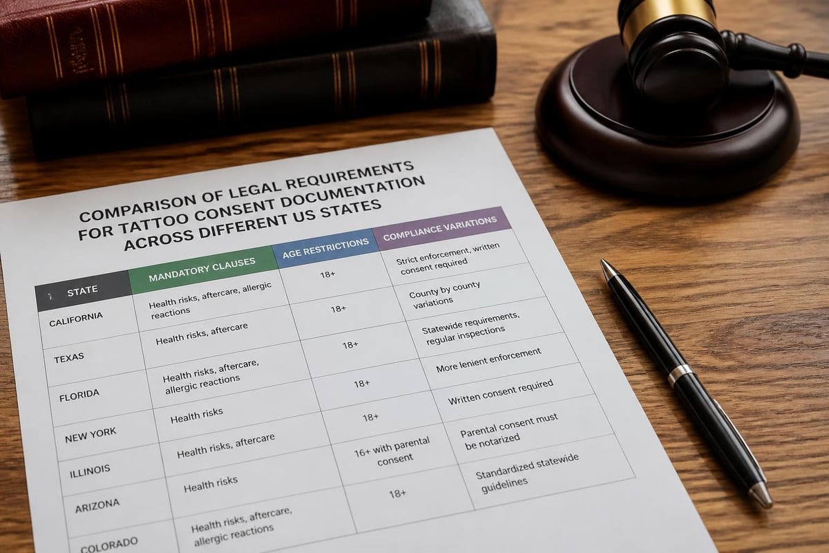 State-by-state tattoo waiver requirements