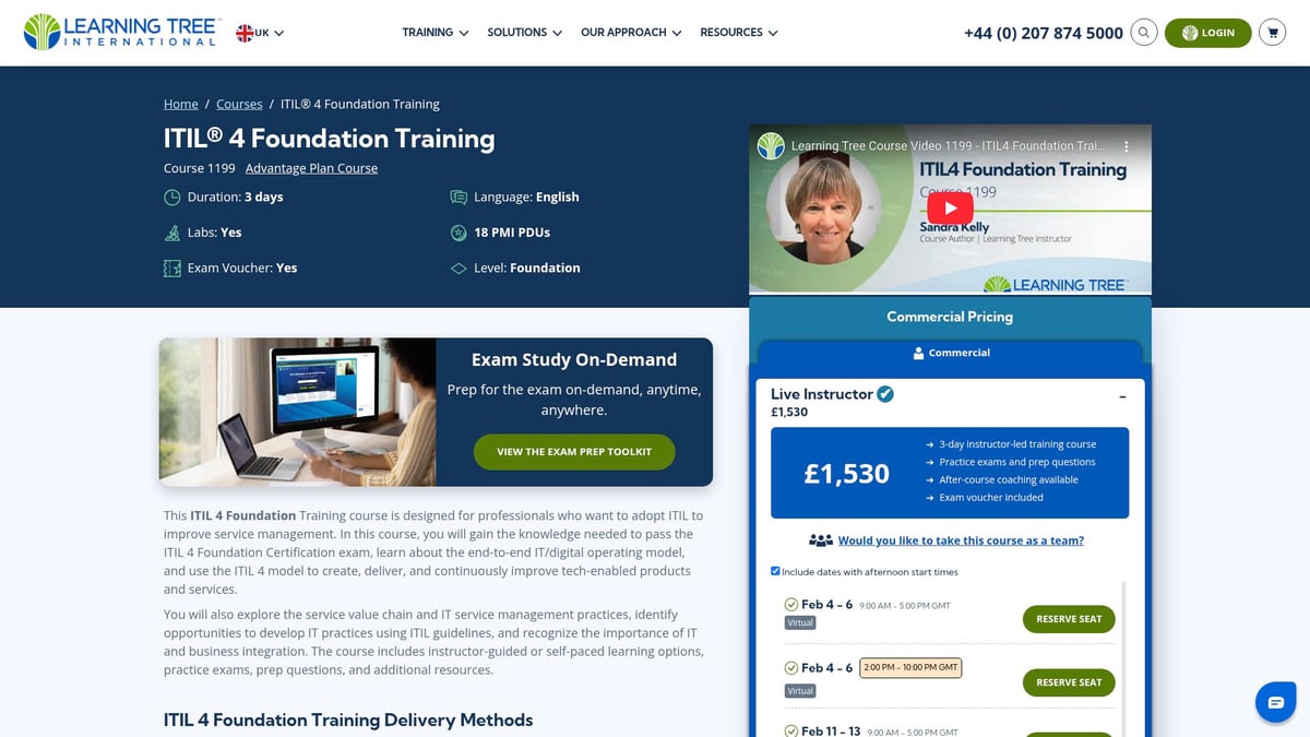 7 Top Management In IT Courses To Boost Your Career 2026 - ITIL® 4 Foundation Training – Learning Tree