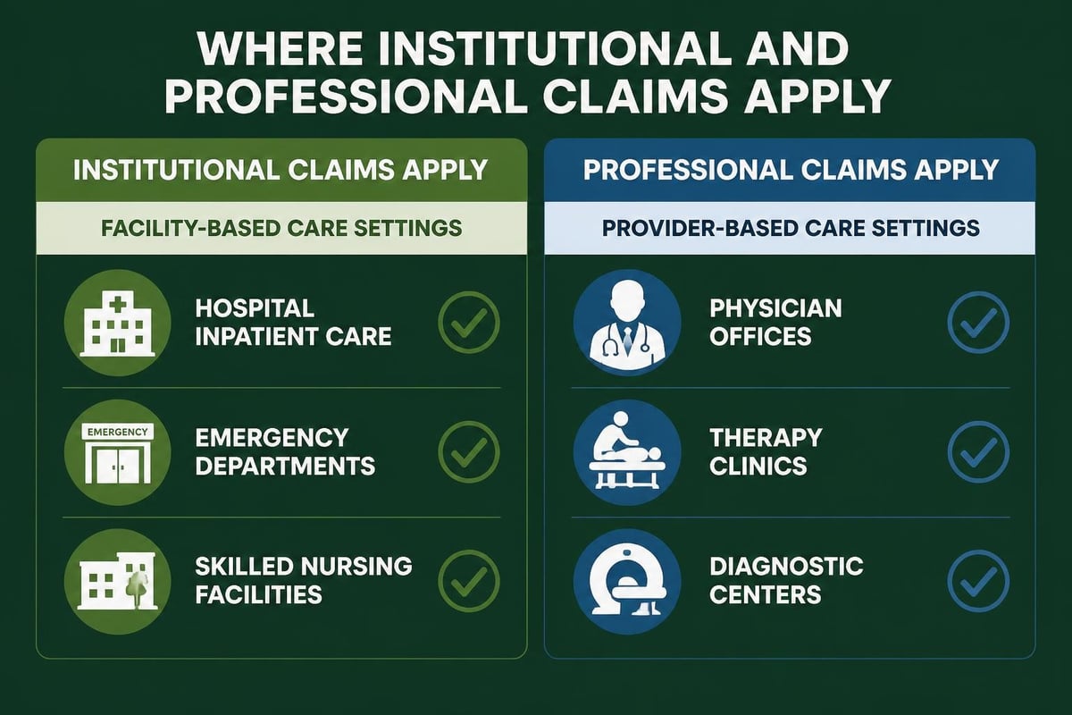 Service settings for claims