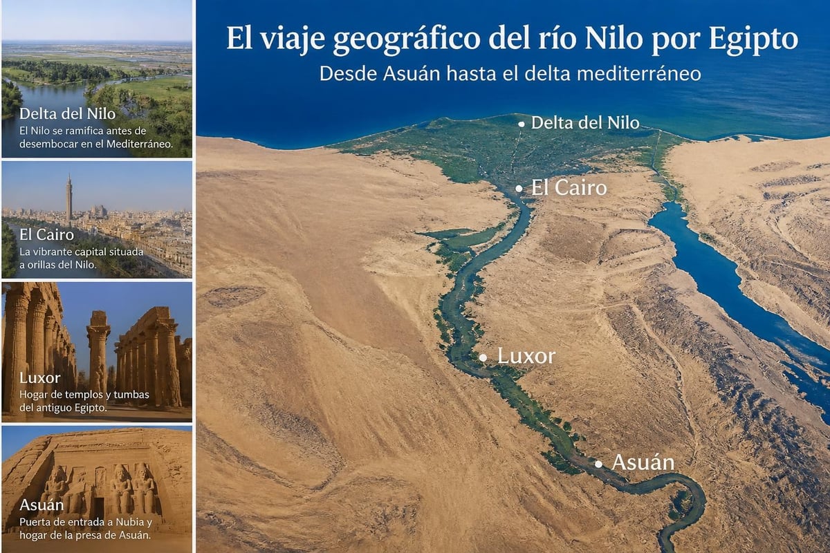 Recorrido geográfico del Nilo