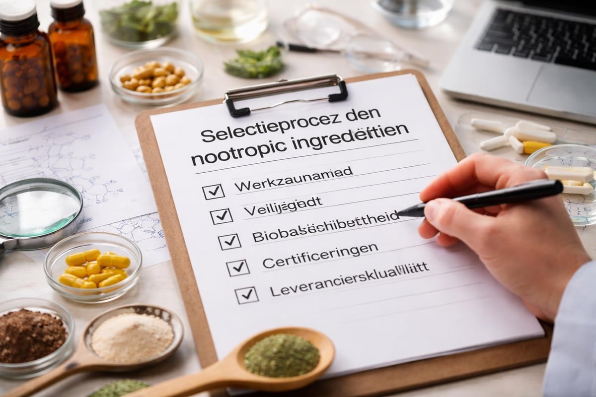 Nootropics ingrediënten selectie