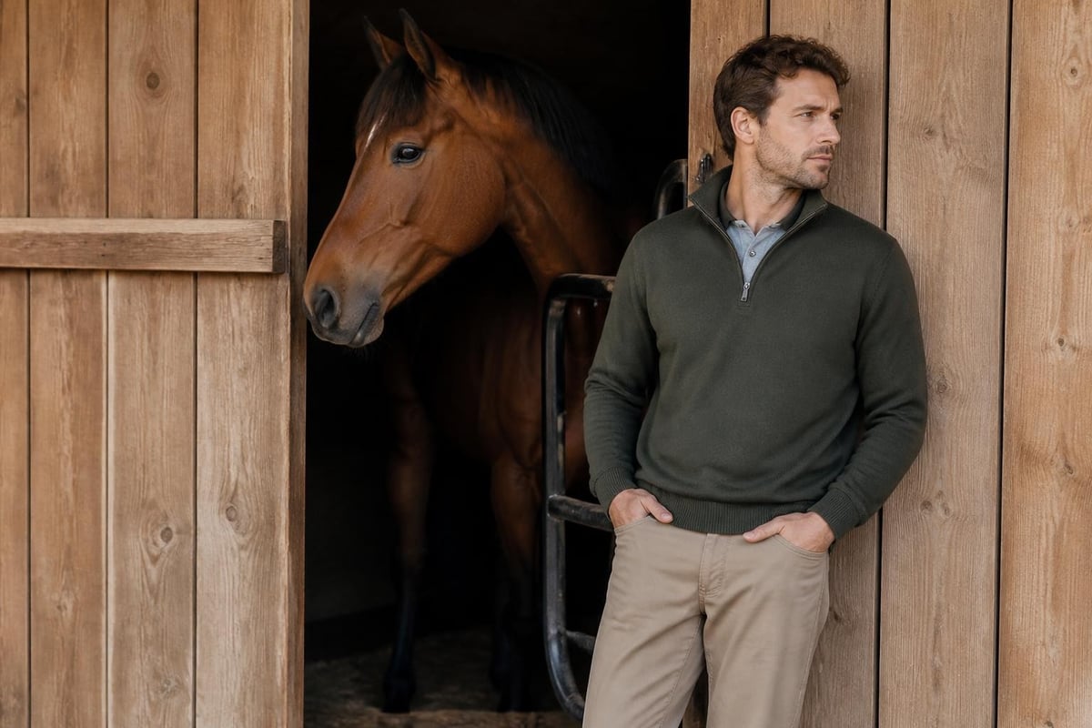Casual riding outfit components