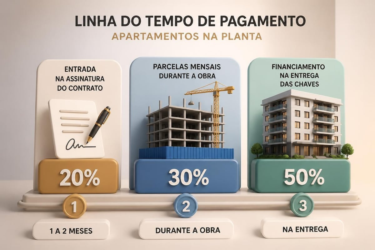 Cronograma de pagamento apartamento na planta