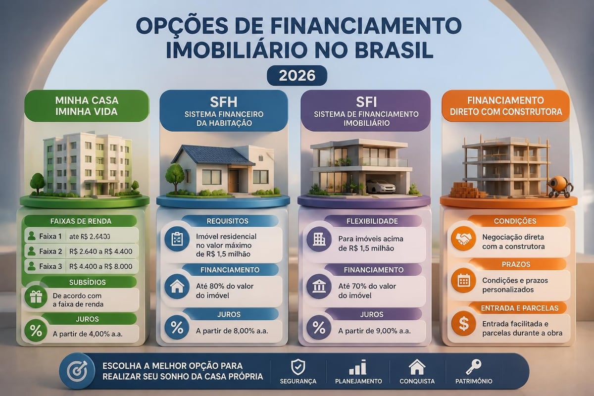 Comparação modalidades financiamento
