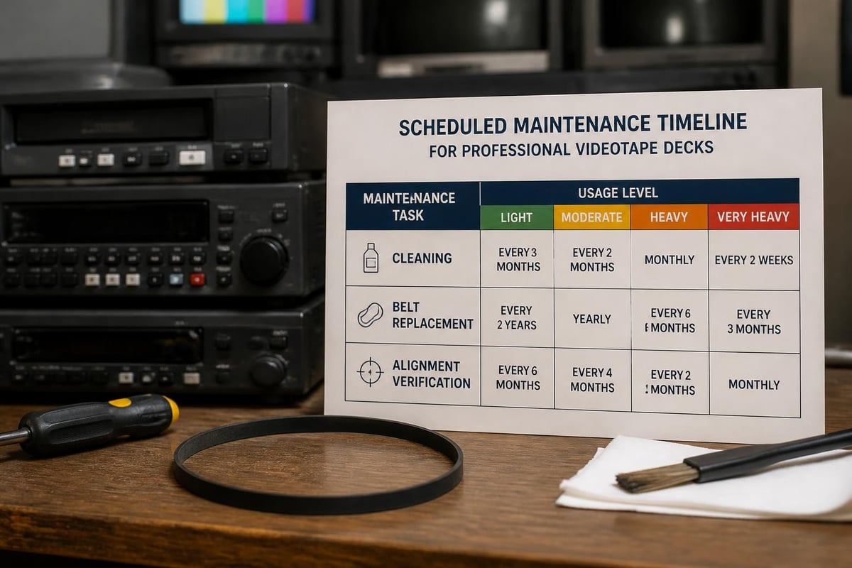 Professional VCR maintenance workflow