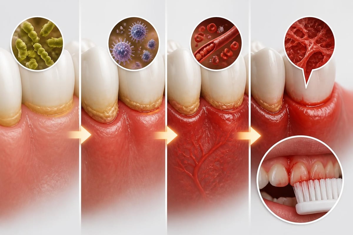 Bacterial plaque and gum inflammation