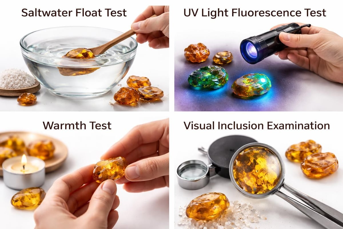 Amber authenticity testing