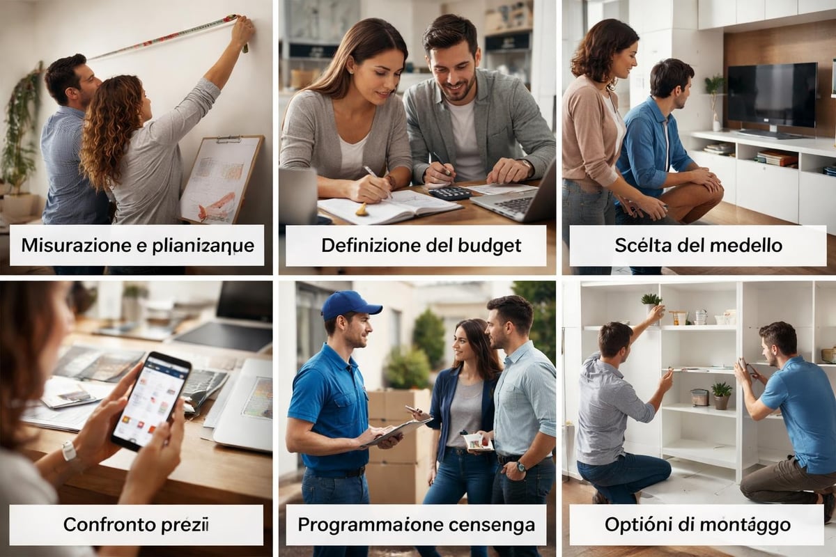 Processo di acquisto parete attrezzata