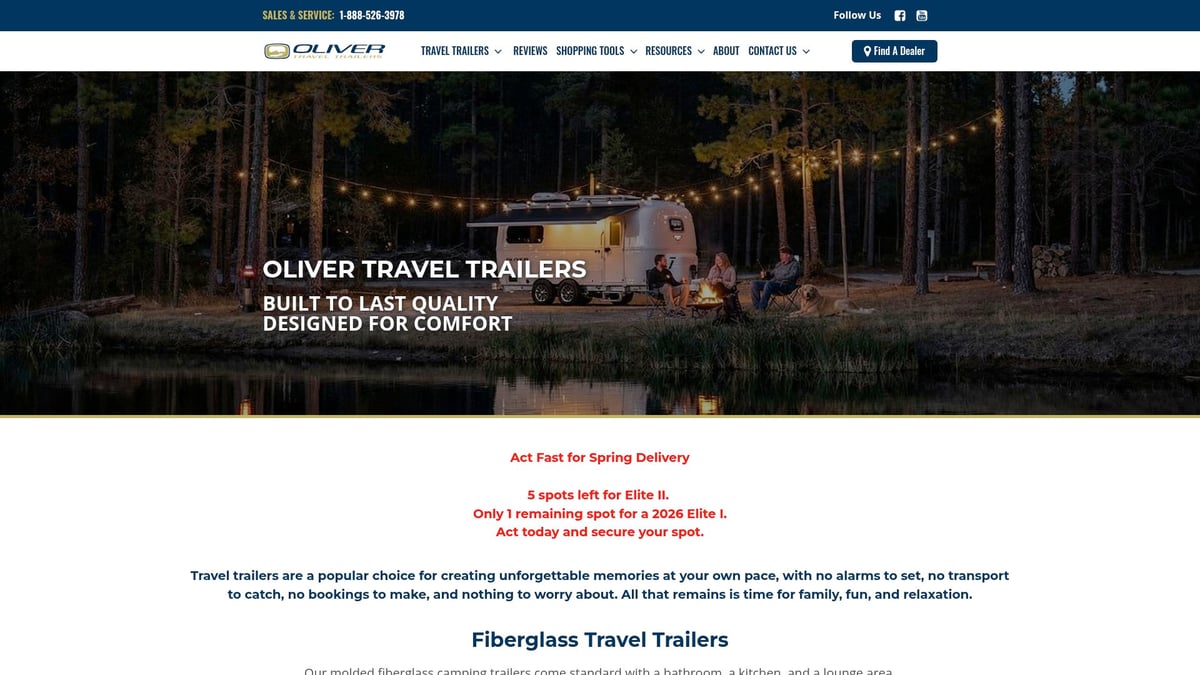 9 Best Campers And Trailers For Sale in 2026 - Oliver Legacy Elite II