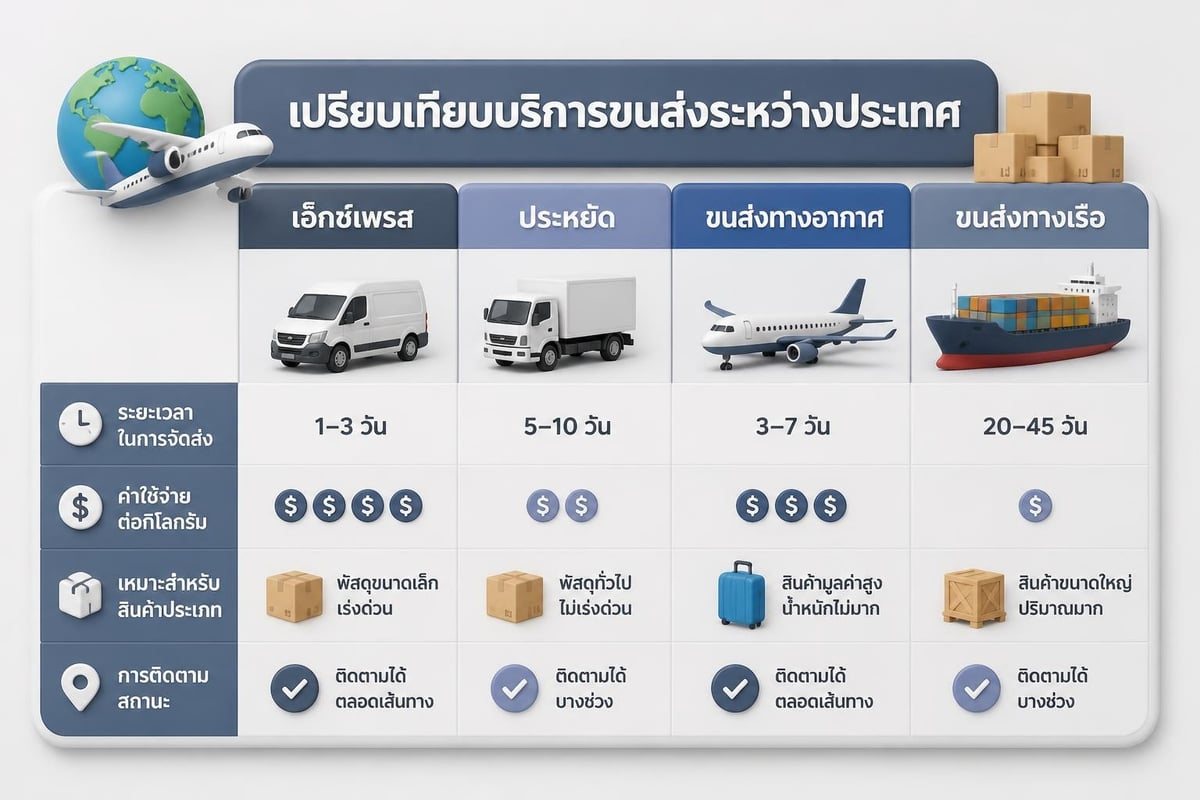 Shipping service comparison