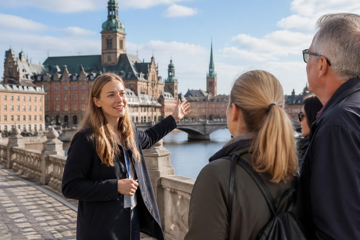 Tour guide sharing local knowledge