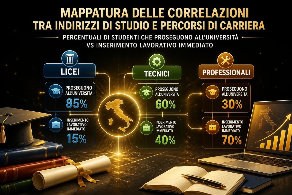 Correlazione tra indirizzi e carriere