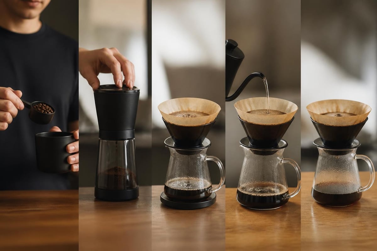 Pour-over coffee ritual