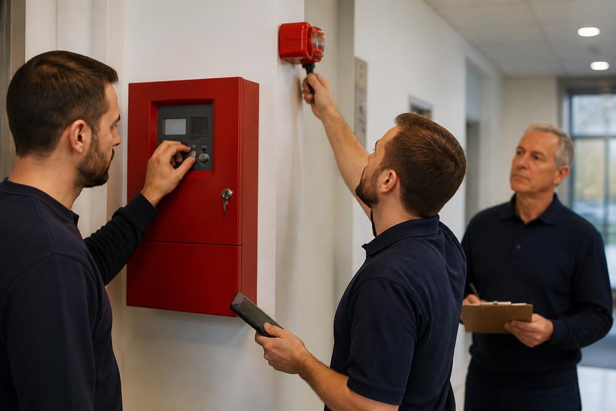 Fire alarm testing schedule