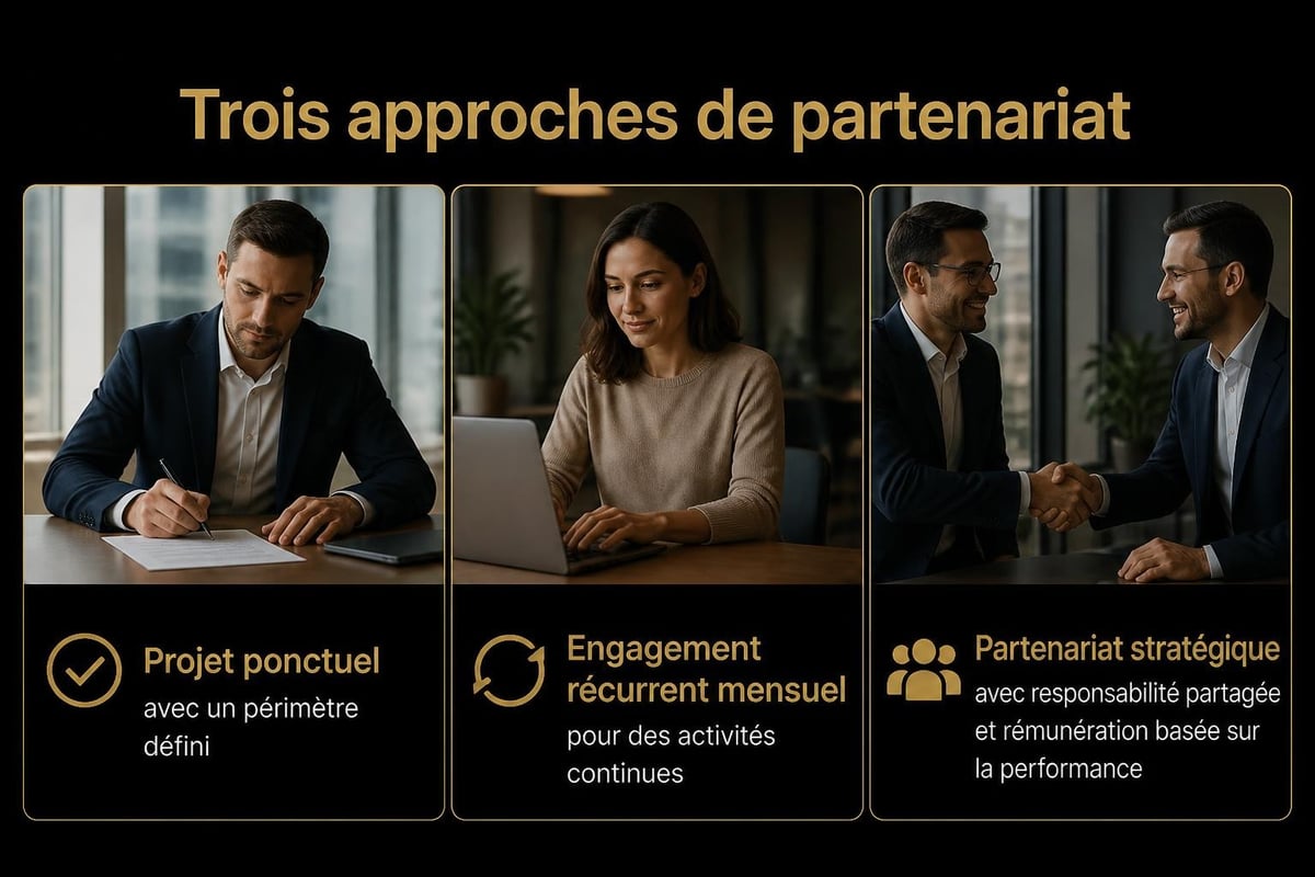 Collaboration models with marketing firms