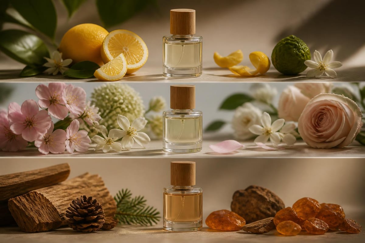 Duftpyramide natürlicher Parfums