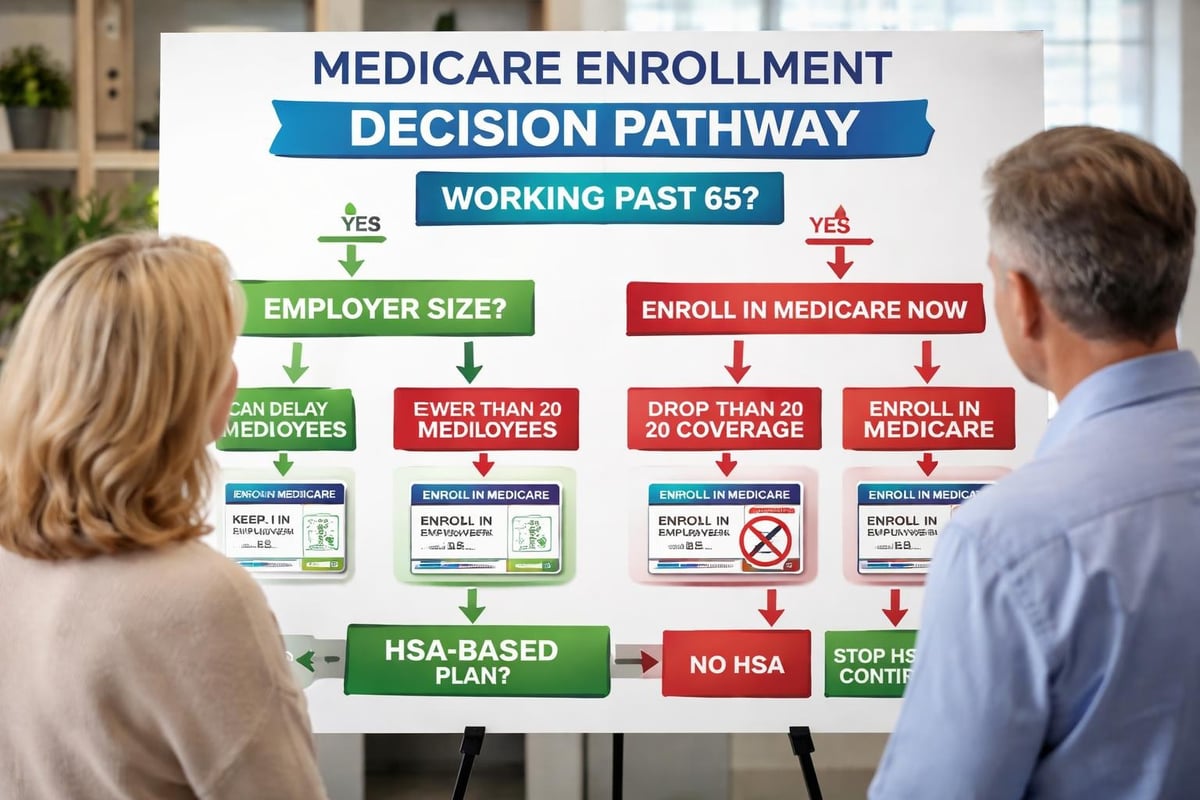 Medicare Age: When to Enroll and What You Need to Know 2 Working past 65 decision tree