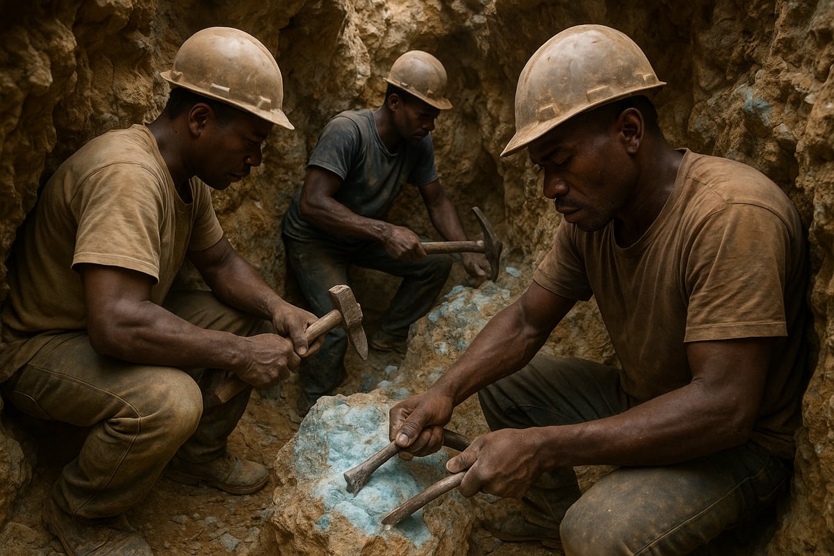 How Larimar Is Mined and Crafted