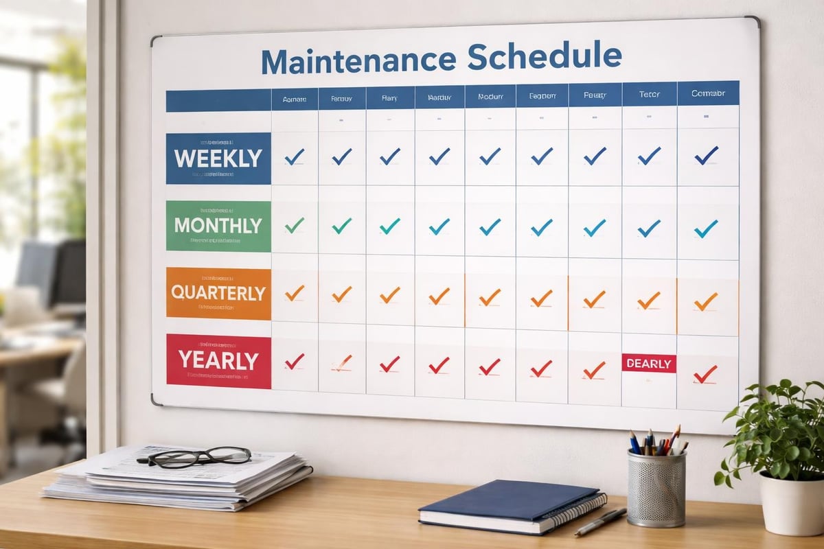 Fire safety maintenance schedule