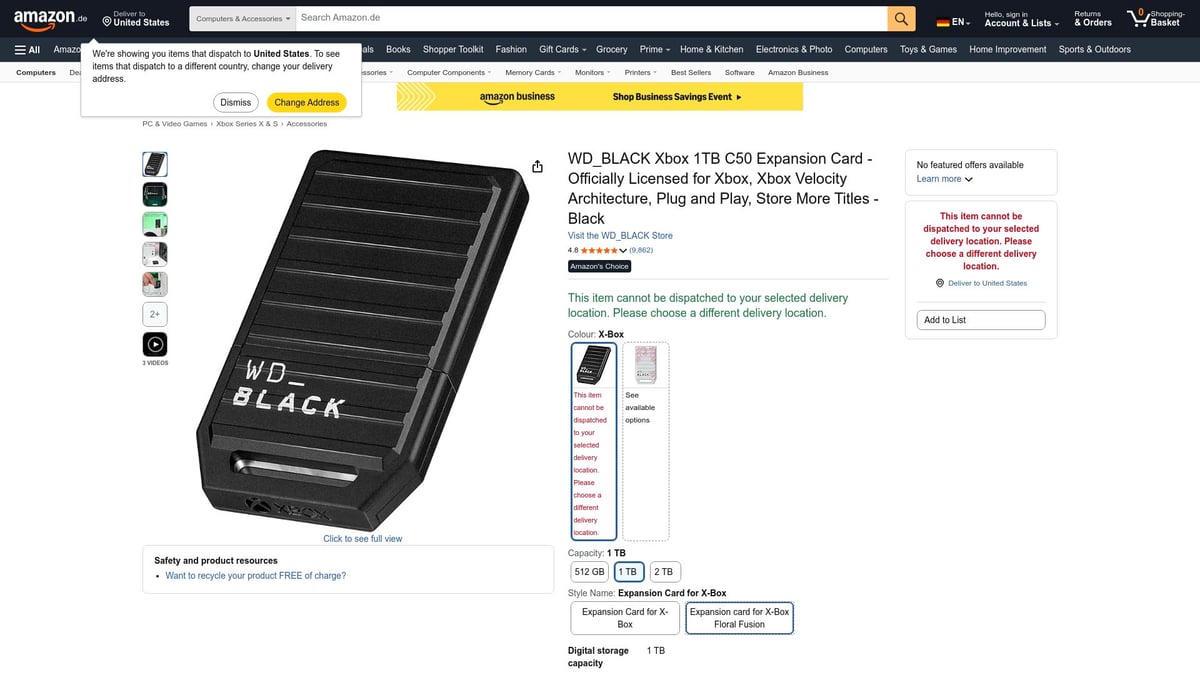 Top 8 Amazon Black Friday Sales 2026, Die Du Nicht Verpassen Solltest - 8. WD Black C50 SSD-Speicherkarte für Xbox Series – Mehr Speicher für Gaming-Fans