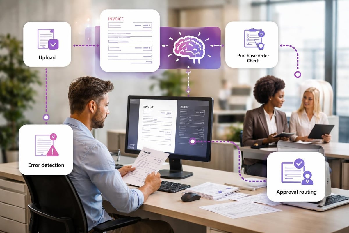 AI invoice data extraction workflow