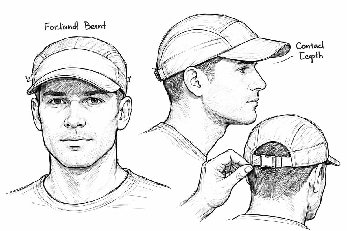 Running hat fit points