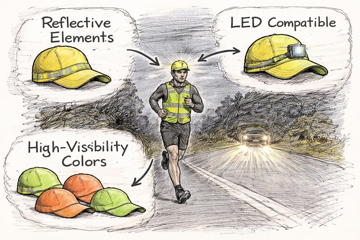 Running hat safety features