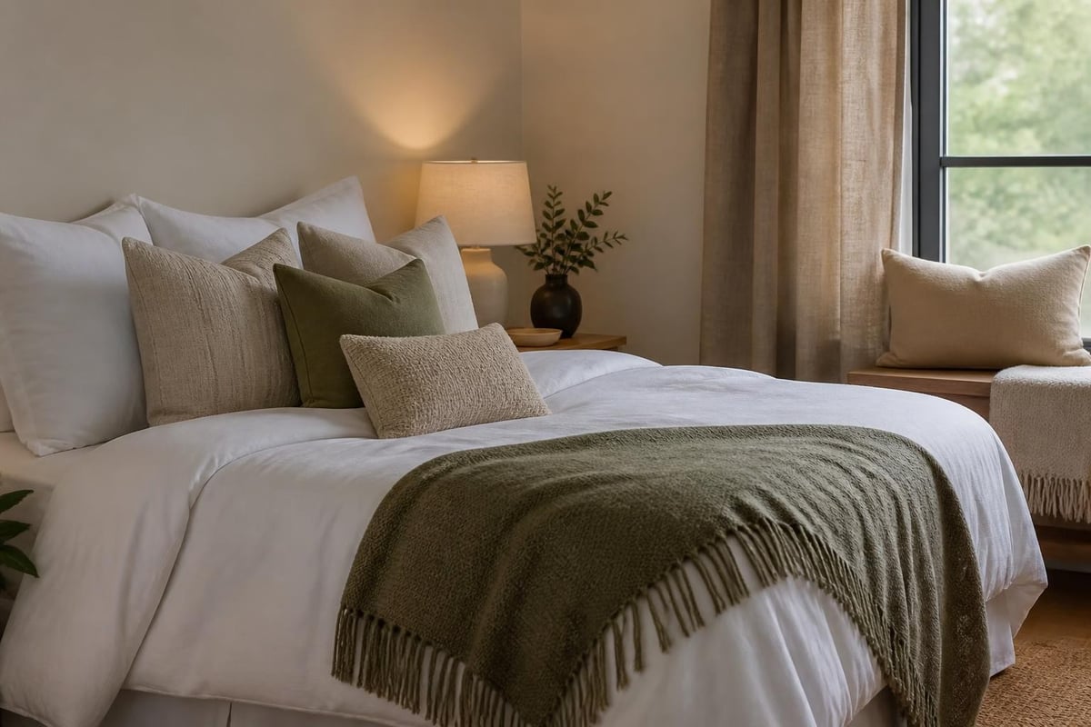 Bedroom styling with single bedding