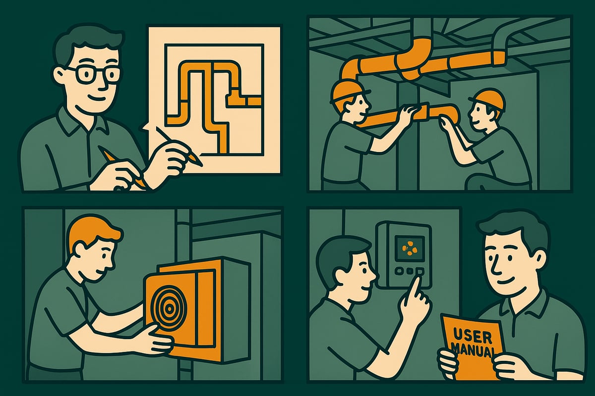 Postopek montaže centralnega prezračevanja: korak za korakom