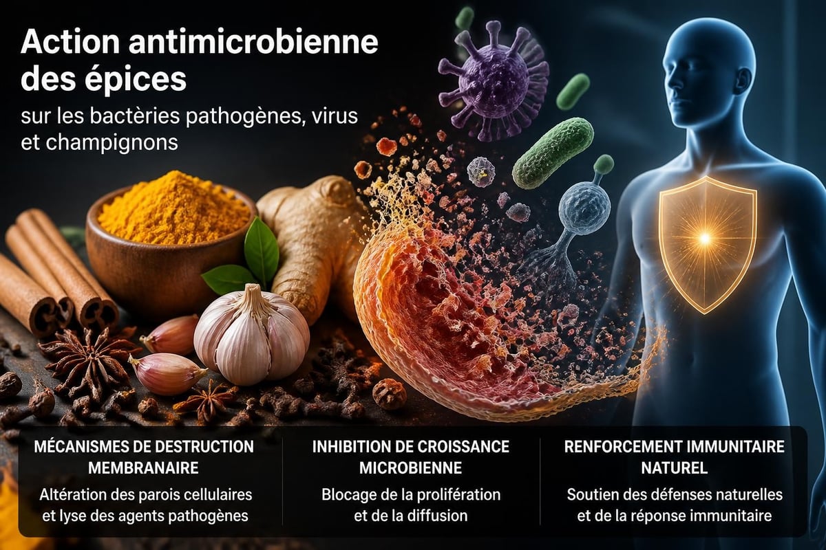 Propriétés antimicrobiennes des épices