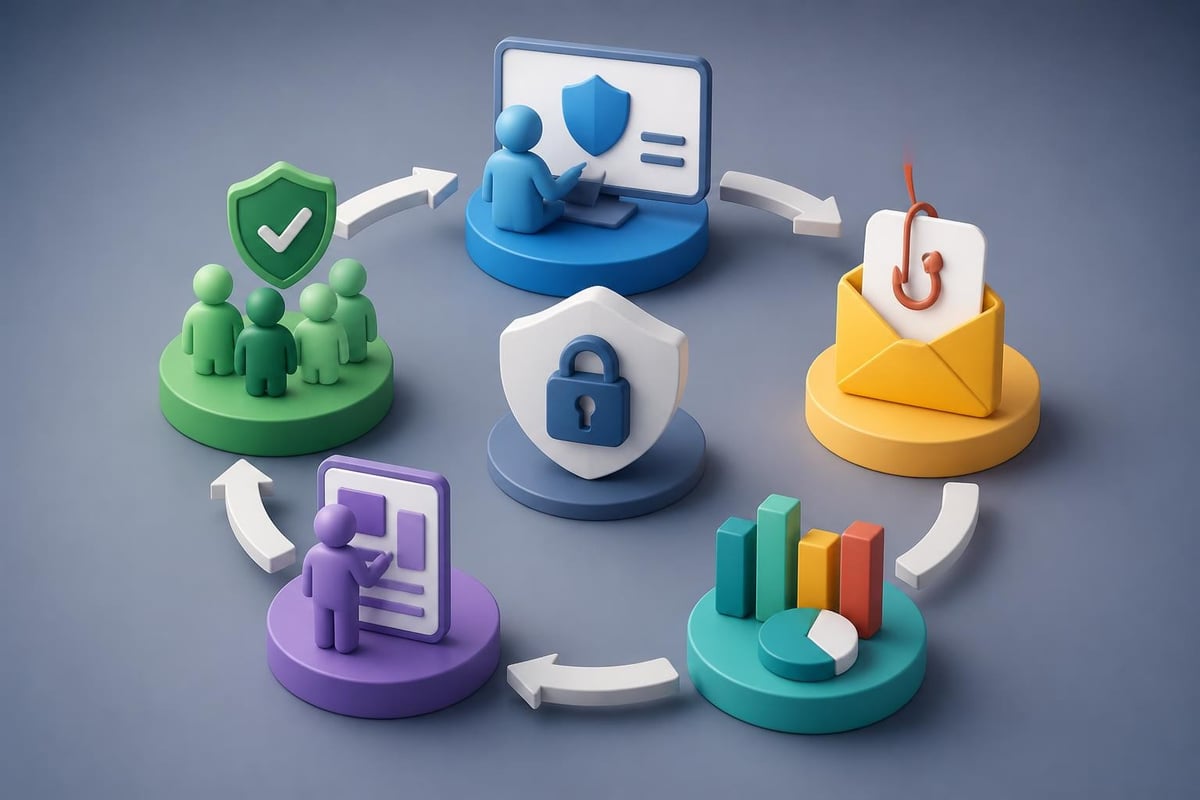 Cyber security employee training cycle