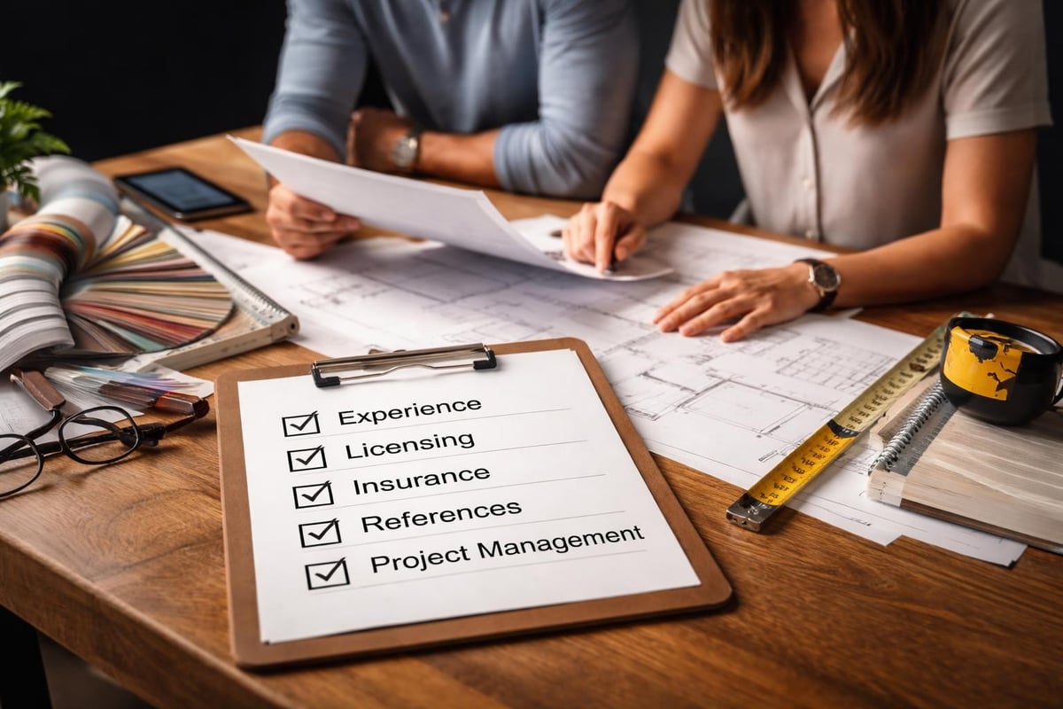 Kitchen contractor selection criteria