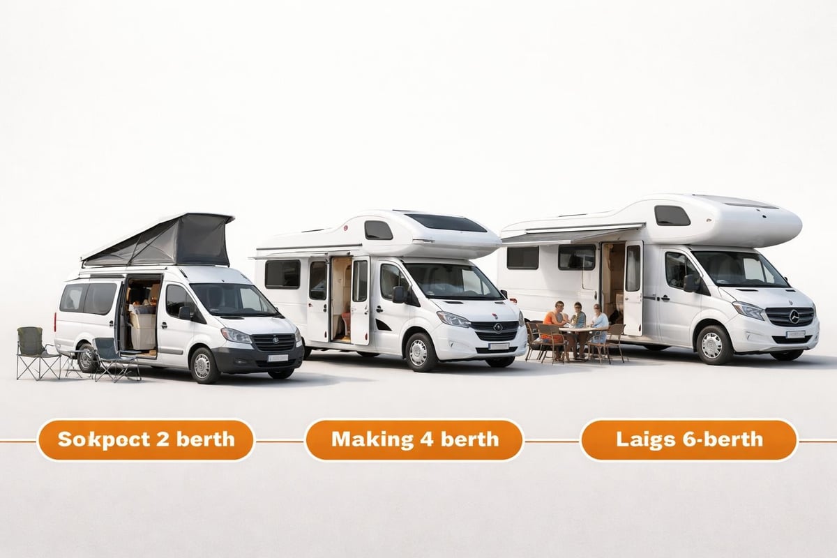 Different campervan sizes comparison