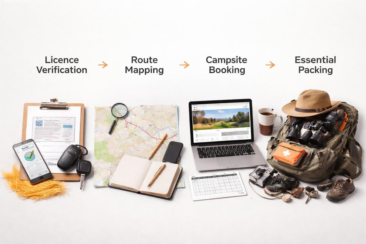 Campervan trip planning checklist