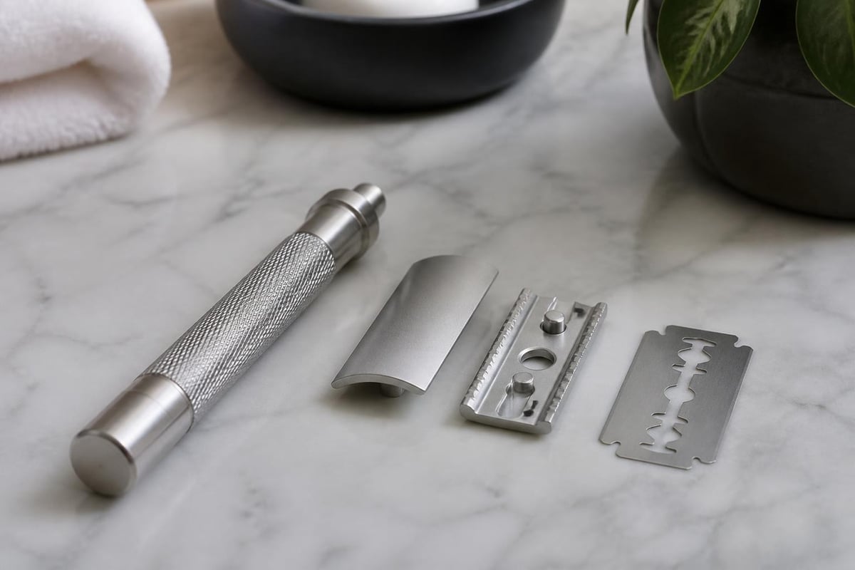 Single blade shaver komponenter