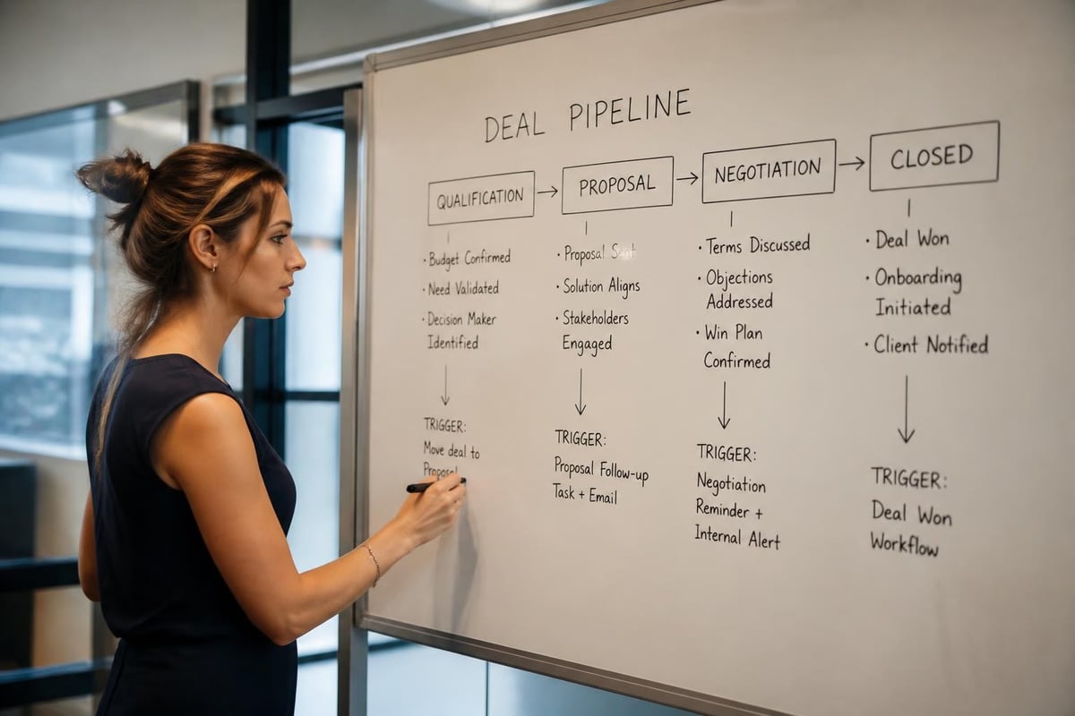 Pipeline stages and deal progression