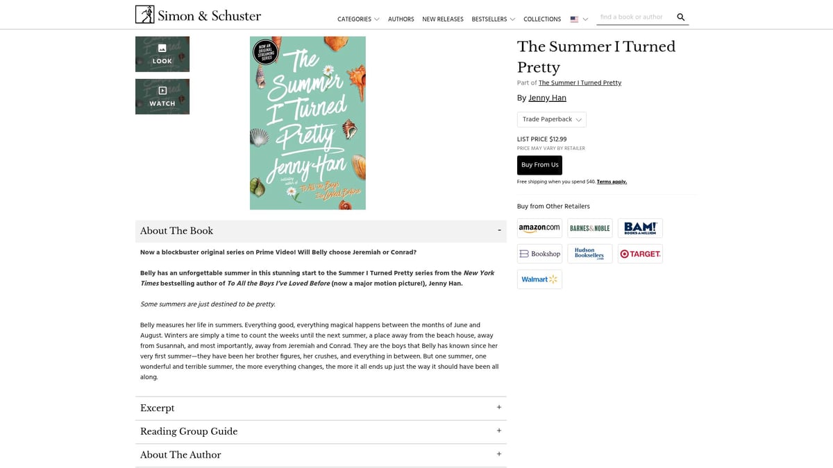 10 Essential Best Books for Teens to Read in 2026 - The Summer I Turned Pretty by Jenny Han
