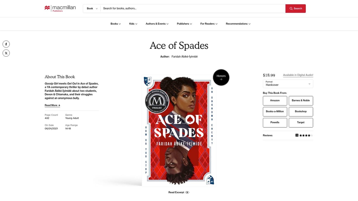 10 Essential Best Books for Teens to Read in 2026 - Ace of Spades by Faridah Àbíké-Íyímídé
