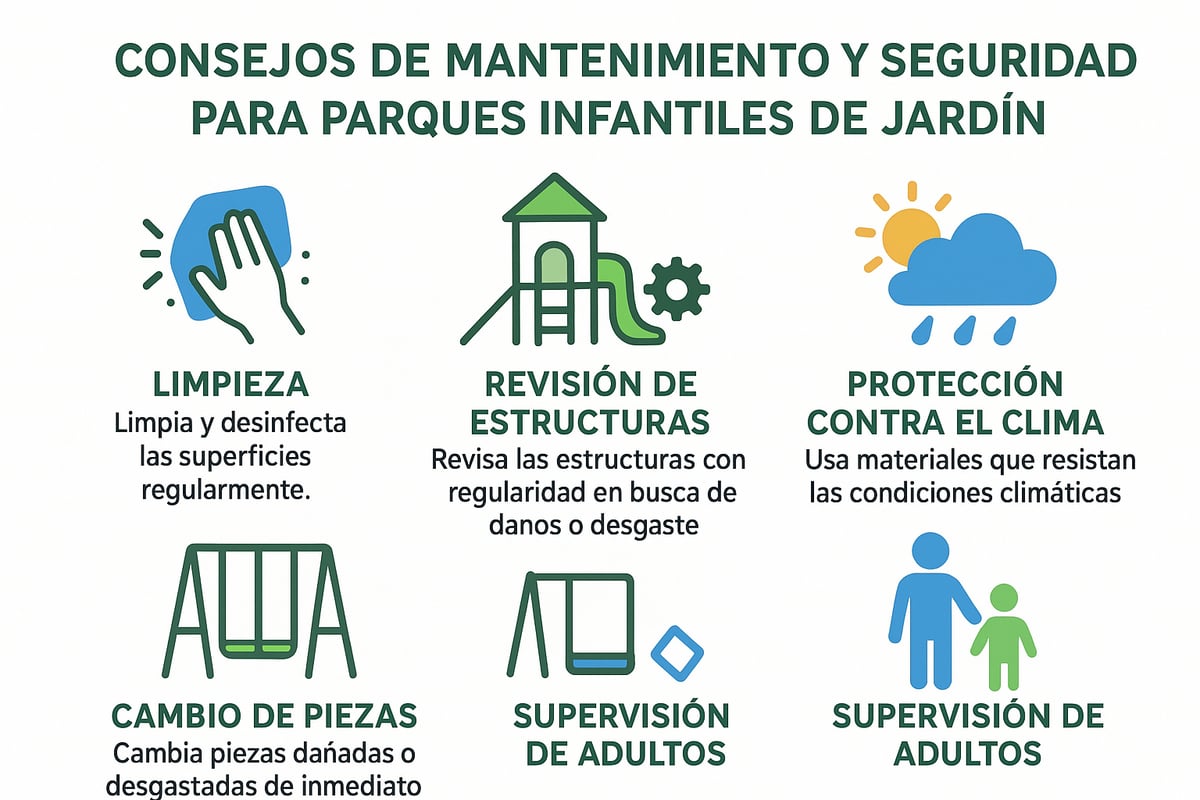 Consejos de Mantenimiento y Seguridad Para Parques Infantiles de Jardín