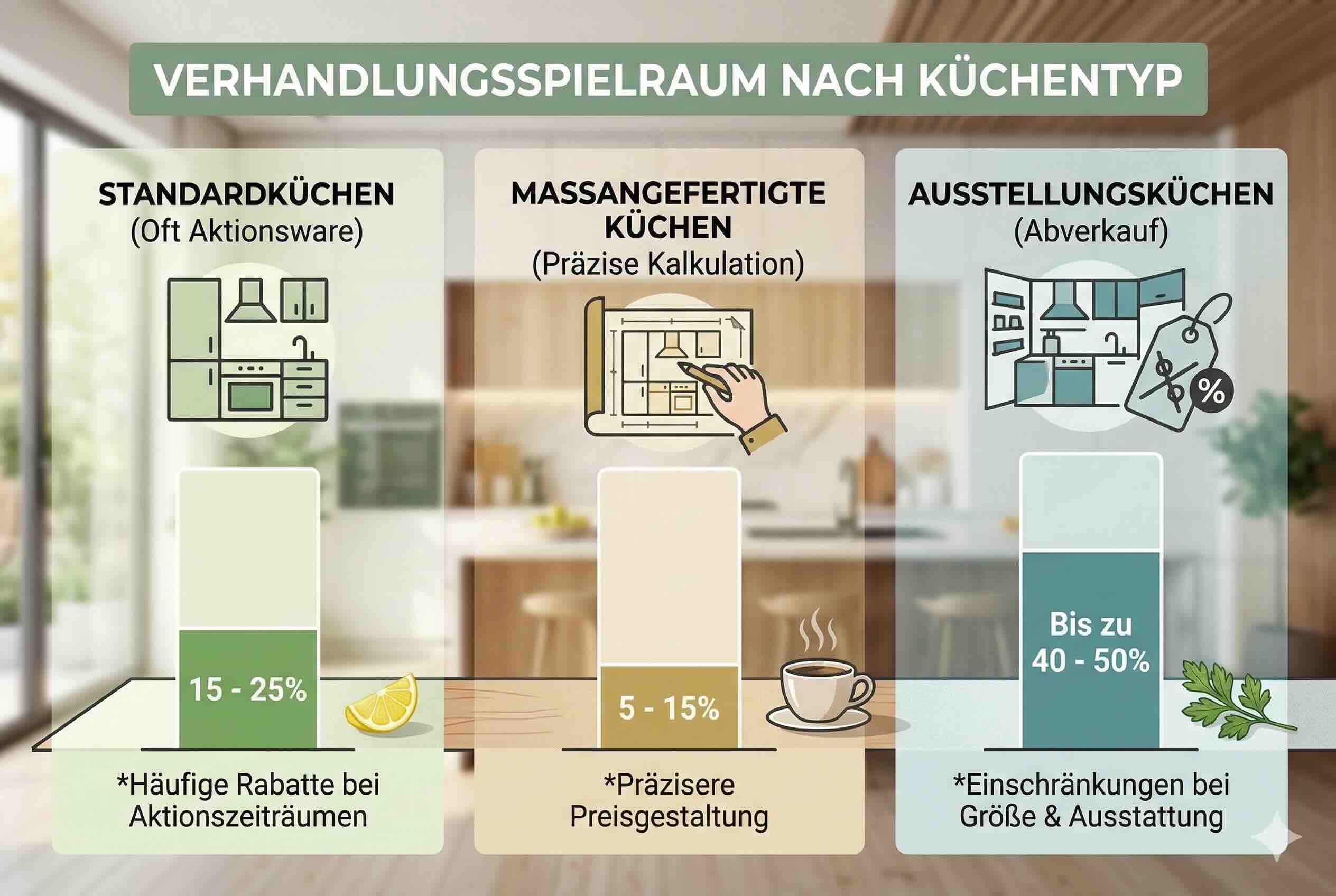 Preisvergleich verschiedener Küchentypen
