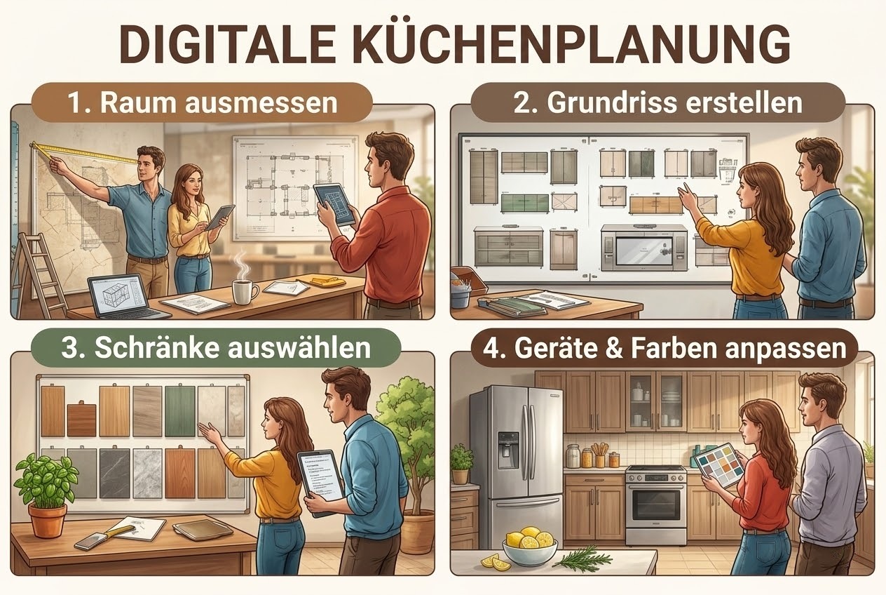 Online-Küchenplanung Prozess