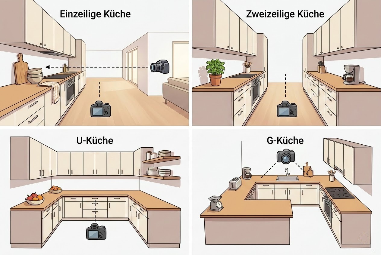 Küchenformen fotografisch dokumentiert