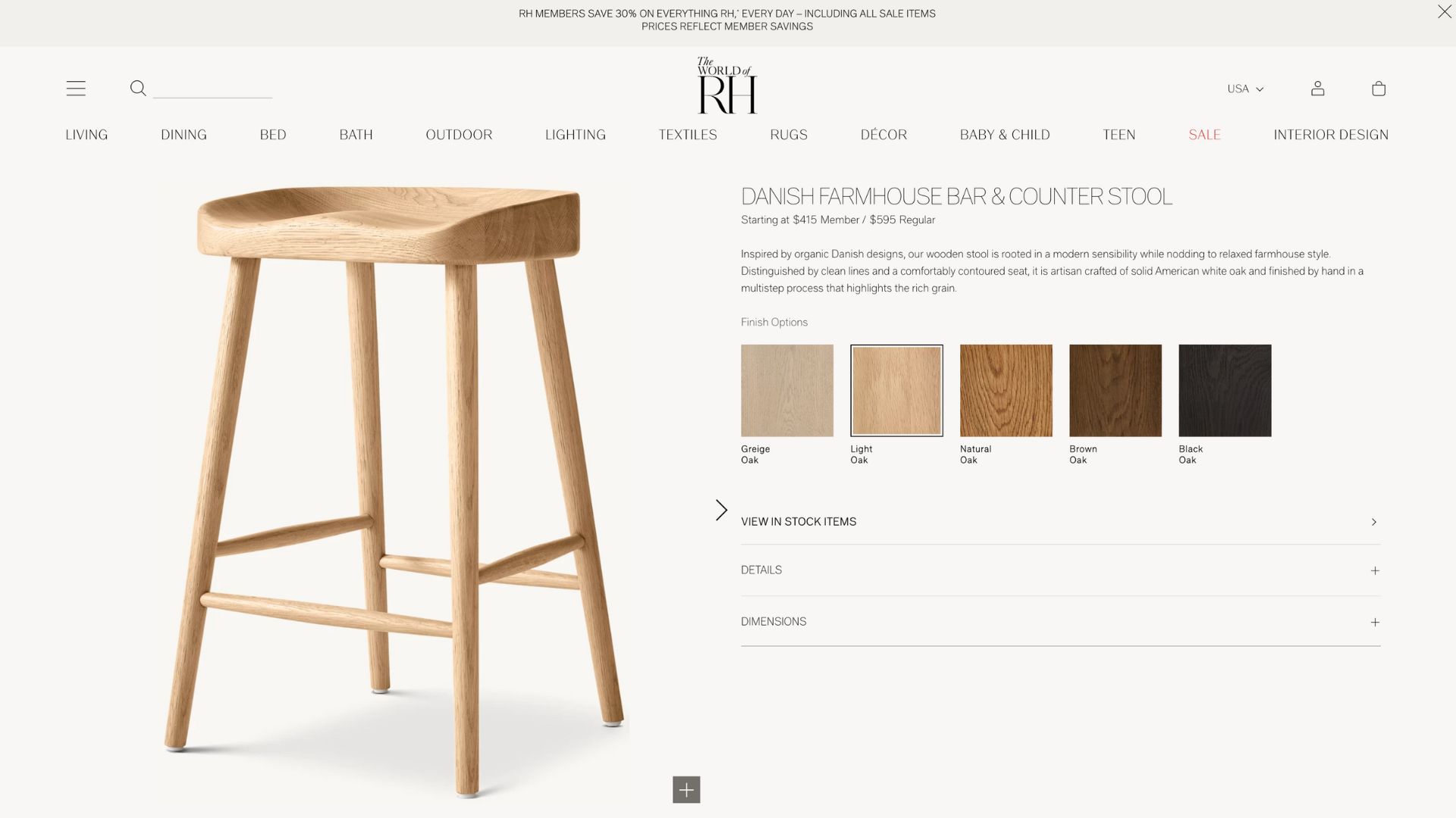 RH-Danish-Farmhouse-Bar-&-Counter-Stool.jpg 9 Must-Have Rustic Bar Stools With Backs for 2026 Homes - Restoration Hardware Danish Farmhouse Bar & Counter Stool