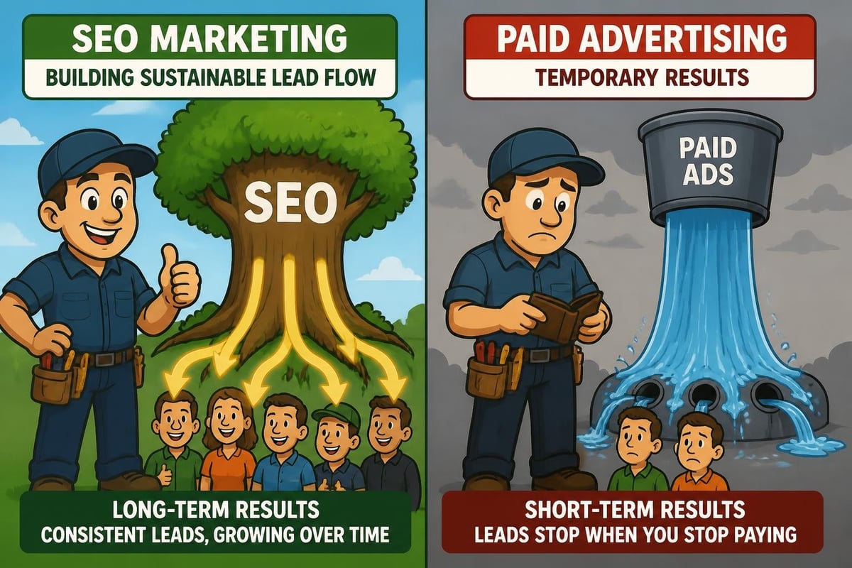 Cost comparison of SEO vs paid advertising